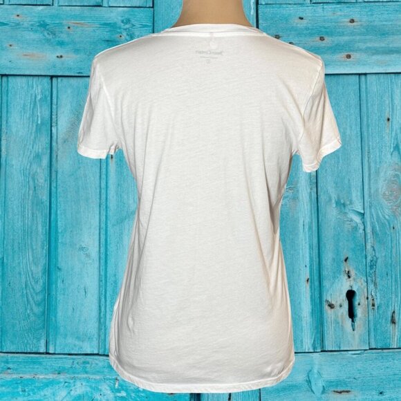 Juicy Couture VTG Y2K Graphic Tee Sz. L White Rhinestones Short Sleeve Preppy - Picture 4 of 12